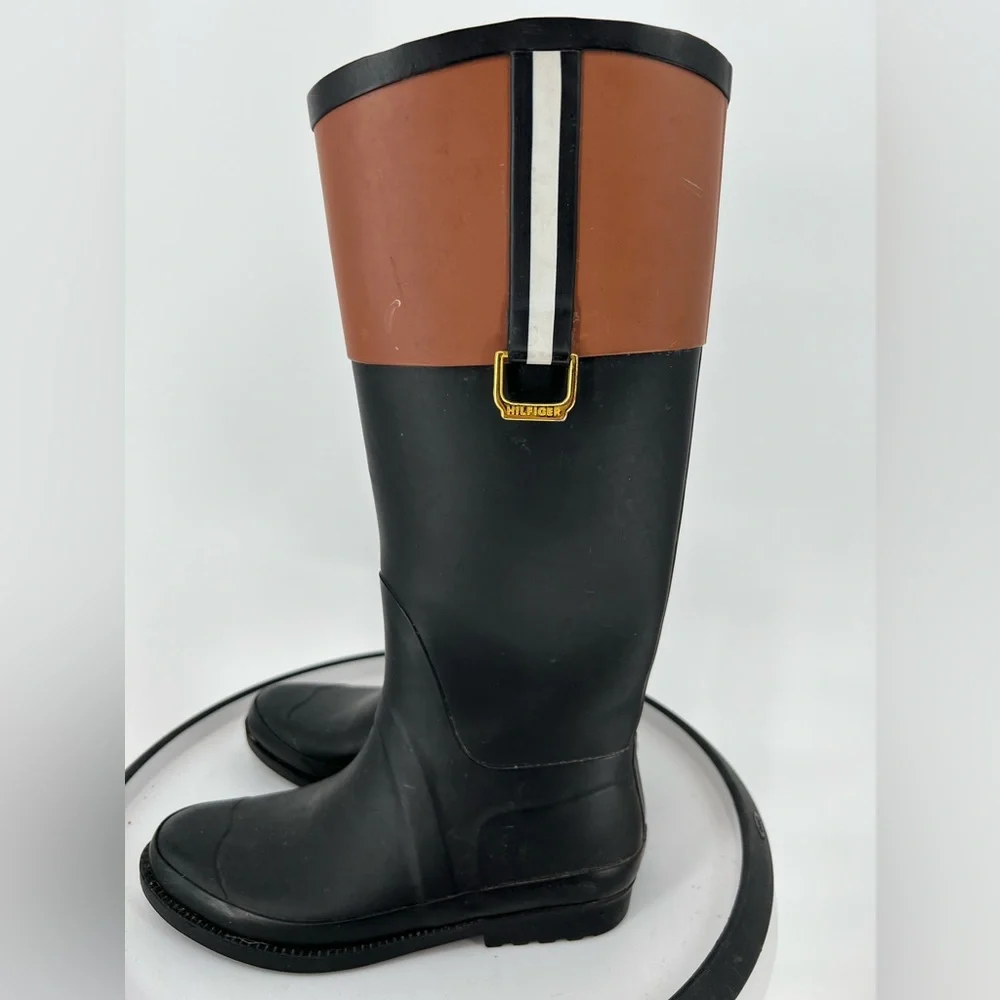 TOMMY HILFIGER‎  VIKTORIA EQUESTRIAN STYLE RAIN BOOTS